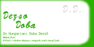 dezso doba business card